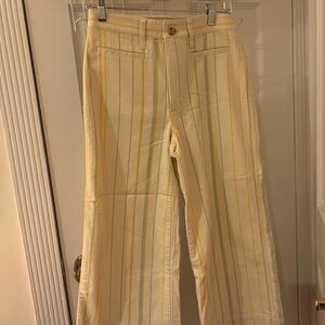Madewell Pants with Yellow and Green Stripes